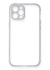 iPhone 12 Kılıf Miami Şeffaf Silikon - Lila