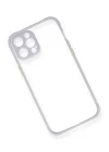 iPhone 12 Kılıf Miami Şeffaf Silikon - Lila