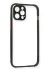 iPhone 12 Kılıf Miami Şeffaf Silikon - Siyah
