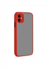 iPhone 12 Kılıf Montreal Silikon Kapak - Kırmızı