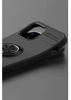 iPhone 12 Kılıf Range Yüzüklü Silikon - Mavi