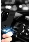 iPhone 12 Kılıf Range Yüzüklü Silikon - Siyah-Mavi