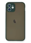iPhone 12 Mini Kılıf Montreal Silikon Kapak - Yeşil