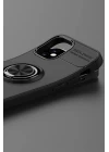 iPhone 12 Mini Kılıf Range Yüzüklü Silikon - Kırmızı