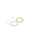 iPhone 12 Mini Renkli Kamera Lens Koruma Cam - Turuncu-Yeşil