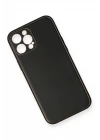 iPhone 12 Pro Kılıf Coco Deri Silikon Kapak - Siyah