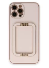 iPhone 12 Pro Kılıf Coco Elit Kapak - Pudra