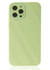 iPhone 12 Pro Kılıf Glass Kapak - Açık Yeşil