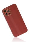 iPhone 12 Pro Kılıf Glass Kapak - Bordo