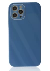 iPhone 12 Pro Kılıf Glass Kapak - Mavi