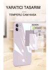 iPhone 12 Pro Kılıf Glass Kapak - Mor