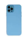 iPhone 12 Pro Kılıf Lansman Glass Kapak - Mavi