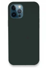 iPhone 12 Pro Kılıf Lansman Legant Silikon - Koyu Yeşil