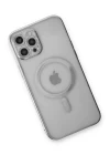 iPhone 12 Pro Kılıf Magneticsafe Lazer Silikon - Gümüş