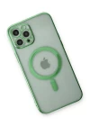 iPhone 12 Pro Kılıf Magneticsafe Lazer Silikon - Haki Yeşil