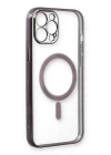 iPhone 12 Pro Kılıf Magneticsafe Lazer Silikon - Siyah