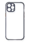 iPhone 12 Pro Kılıf Miami Şeffaf Silikon - Gri