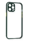 iPhone 12 Pro Kılıf Miami Şeffaf Silikon - Koyu Yeşil