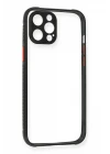 iPhone 12 Pro Kılıf Miami Şeffaf Silikon - Siyah