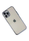 iPhone 12 Pro Kılıf Razer Lensli Silikon - Açık Mavi