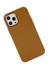 iPhone 12 Pro Max Kılıf Asya Deri Silikon - Kahverengi