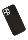 iPhone 12 Pro Max Kılıf Asya Deri Silikon - Siyah