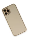 iPhone 12 Pro Max Kılıf Coco Deri Silikon Kapak - Gold