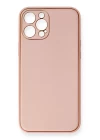 iPhone 12 Pro Max Kılıf Coco Deri Silikon Kapak - Pembe