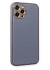 iPhone 12 Pro Max Kılıf Coco Karbon Silikon - Gri