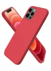 iPhone 12 Pro Max Kılıf First Silikon - Kırmızı