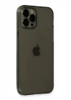 iPhone 12 Pro Max Kılıf Fly Lens Silikon - Siyah