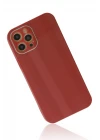iPhone 12 Pro Max Kılıf Glass Kapak - Bordo