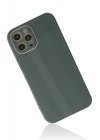 iPhone 12 Pro Max Kılıf Glass Kapak - Koyu Yeşil