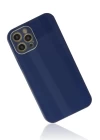 iPhone 12 Pro Max Kılıf Glass Kapak - Lacivert