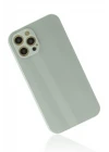 iPhone 12 Pro Max Kılıf Glass Kapak - Turkuaz