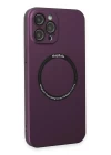 iPhone 12 Pro Max Kılıf Jack Magneticsafe Lens Silikon - Mürdüm