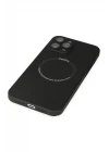 iPhone 12 Pro Max Kılıf Jack Magneticsafe Lens Silikon - Siyah