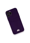 iPhone 12 Pro Max Kılıf Kelvin Kartvizitli Silikon - Derin Mor