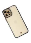iPhone 12 Pro Max Kılıf Liva Lens Silikon - Mavi