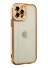 iPhone 12 Pro Max Kılıf Liva Lens Silikon - Rose