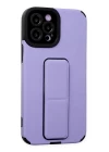 iPhone 12 Pro Max Kılıf Mega Standlı Silikon - Lila