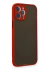 iPhone 12 Pro Max Kılıf Montreal Silikon Kapak - Kırmızı