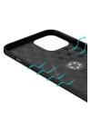 iPhone 12 Pro Max Kılıf Range Yüzüklü Silikon - Siyah-Kırmızı