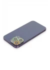 iPhone 12 Pro Max Renkli Kamera Lens Koruma Cam - Sarı-Turuncu