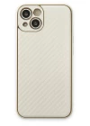 iPhone 13 Kılıf Coco Karbon Silikon - Beyaz