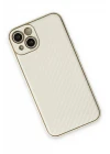 iPhone 13 Kılıf Coco Karbon Silikon - Beyaz