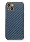 iPhone 13 Kılıf Coco Karbon Silikon - Mavi