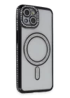 iPhone 13 Kılıf Joke Simli Magneticsafe Kılıf - Siyah