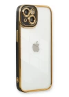 iPhone 13 Kılıf Liva Lens Silikon - Siyah
