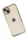 iPhone 13 Kılıf Razer Lensli Silikon - Gümüş